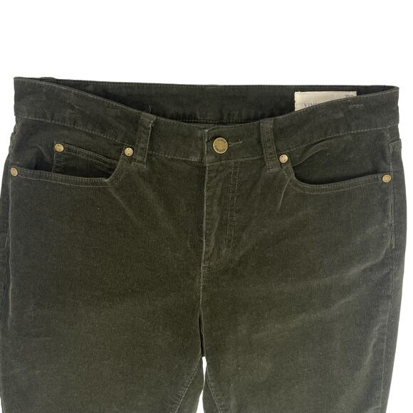 Vince Camuto Skinny Corduroy Pant Dark Green 8 - Picture 4 of 8